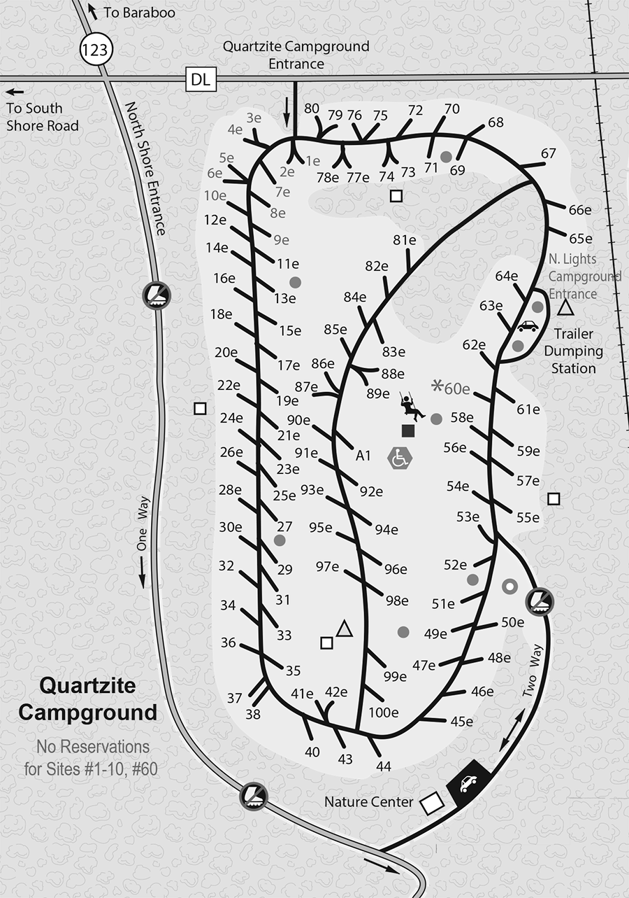 Devil's Den Campground Map
