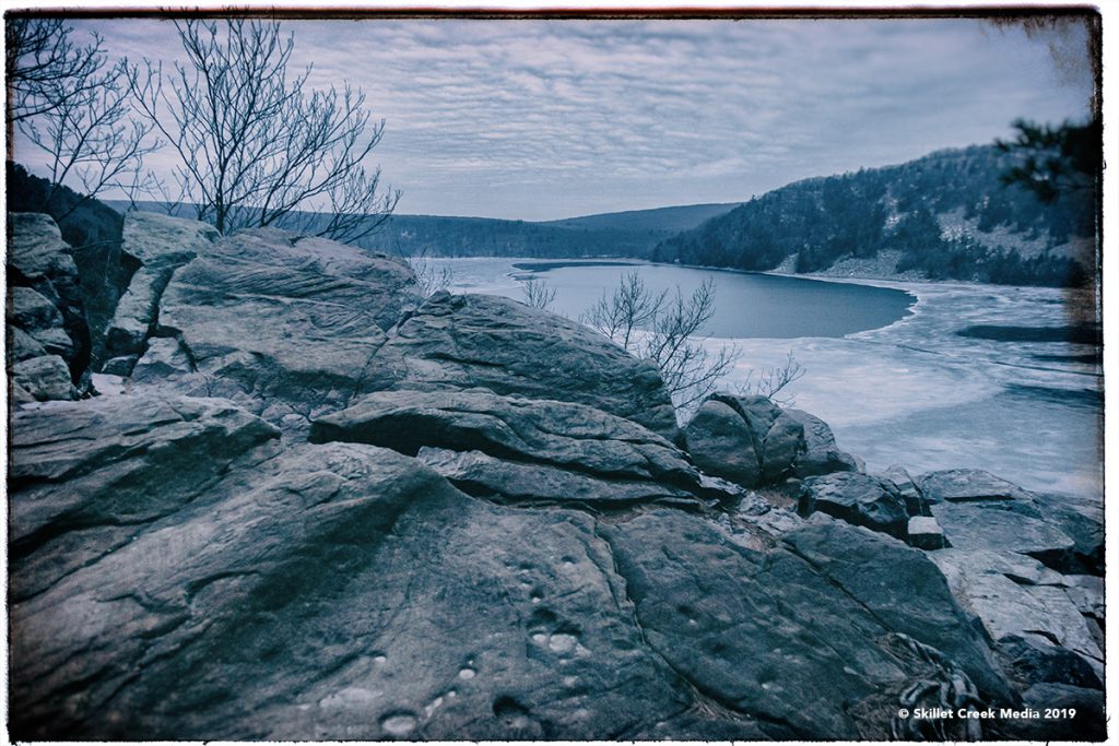 Open water on Devil's Lake, Jan 11, 2019