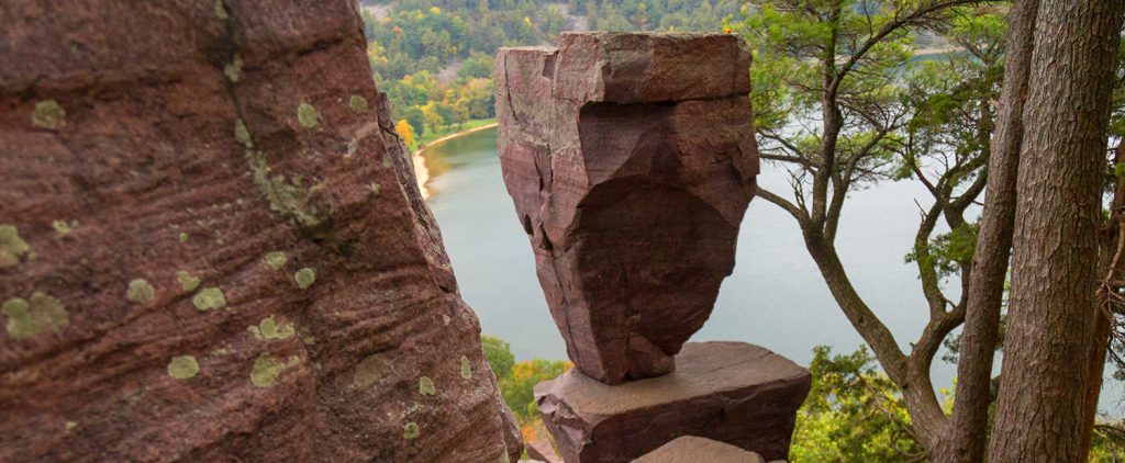 Balanced Rock. Devil's Lake State Park.
