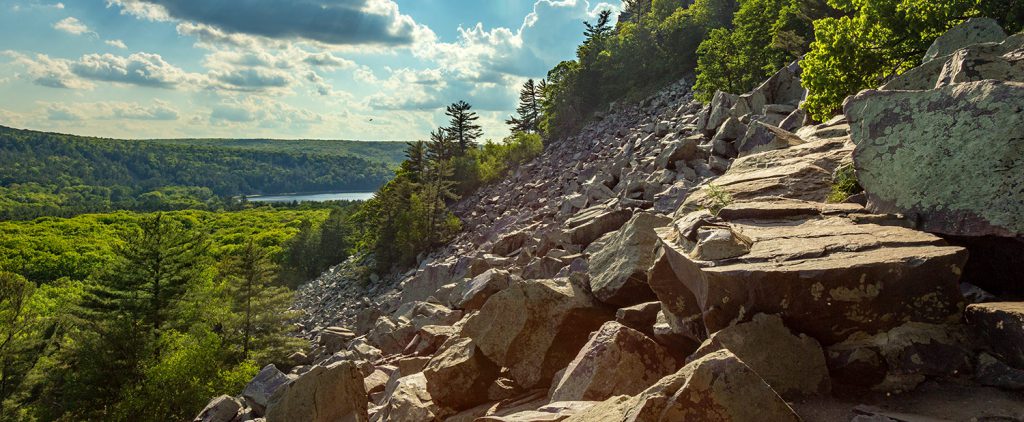 View of Devil's Lake from the CCC Trail.