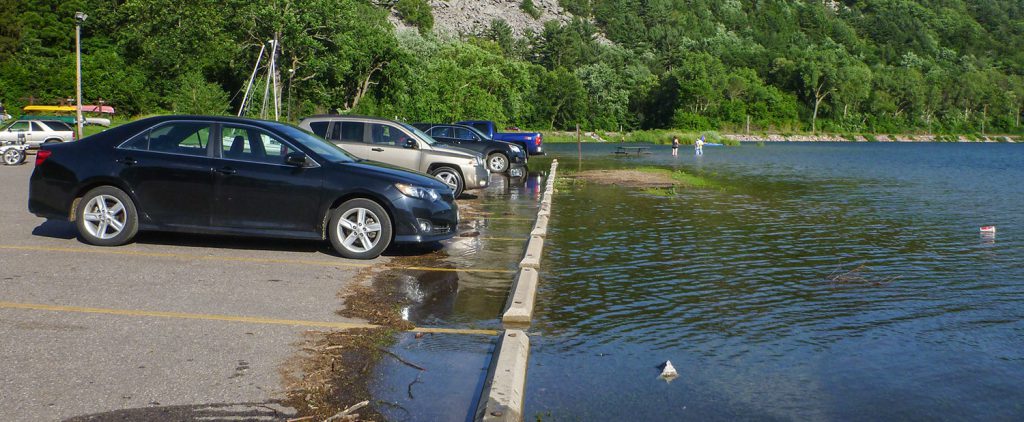 High water at Devil's Lake State Park