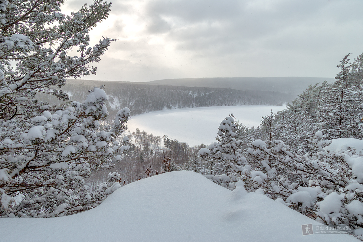 A break in the clouds at Devil's Lake State Park.