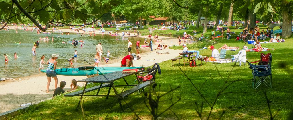 Swimming at Devil's Lake State Park