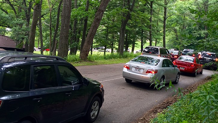 Traffic at Devil's Lake State Park