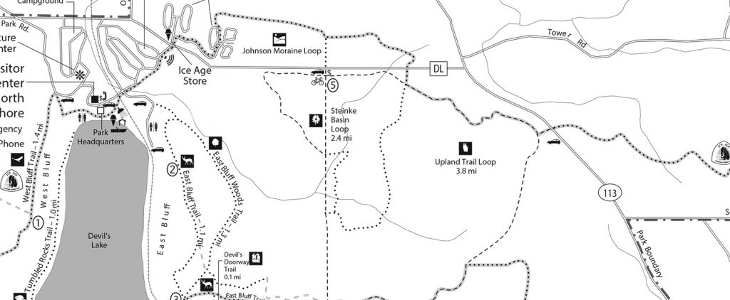 Steinke Basin Loop and Area at Devil's Lake State Park