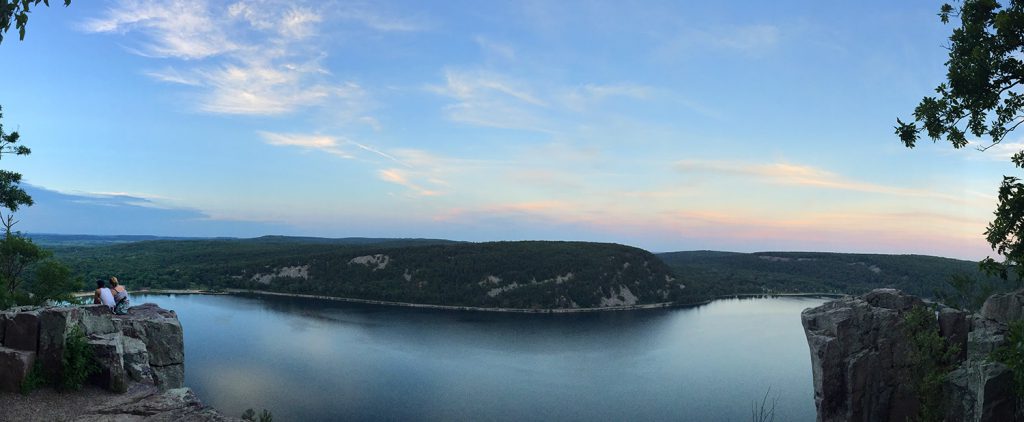 West Bluff Evening Panorama at Devil's Lake State Park