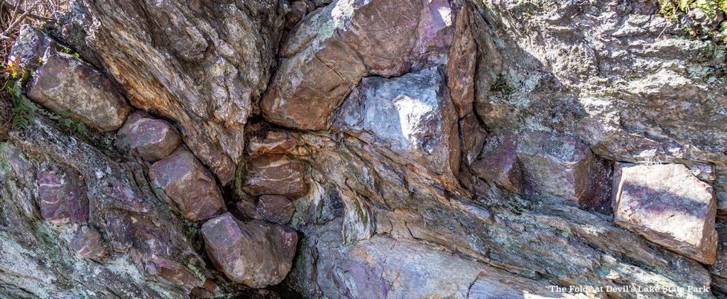 Fold in Baraboo Quartzite at Devil's Lake