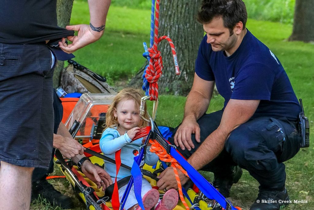 Ropes Rescue Demo at Devil's Lake