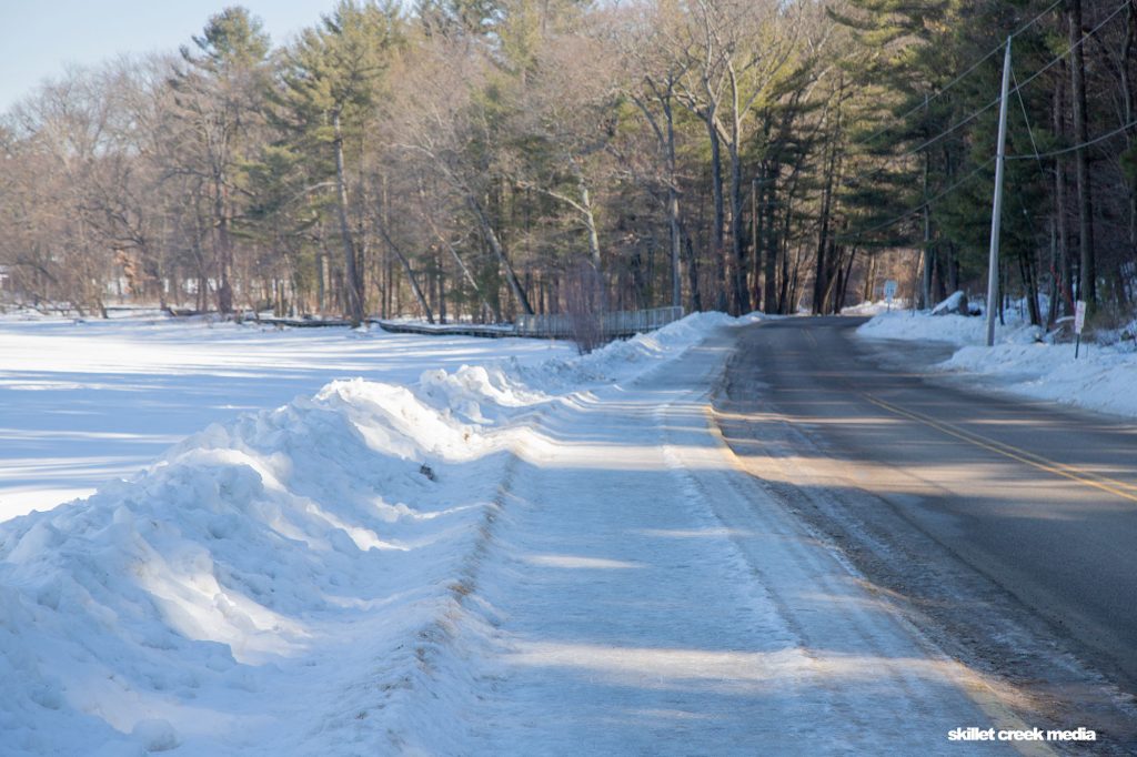 Ice along South Shore Road