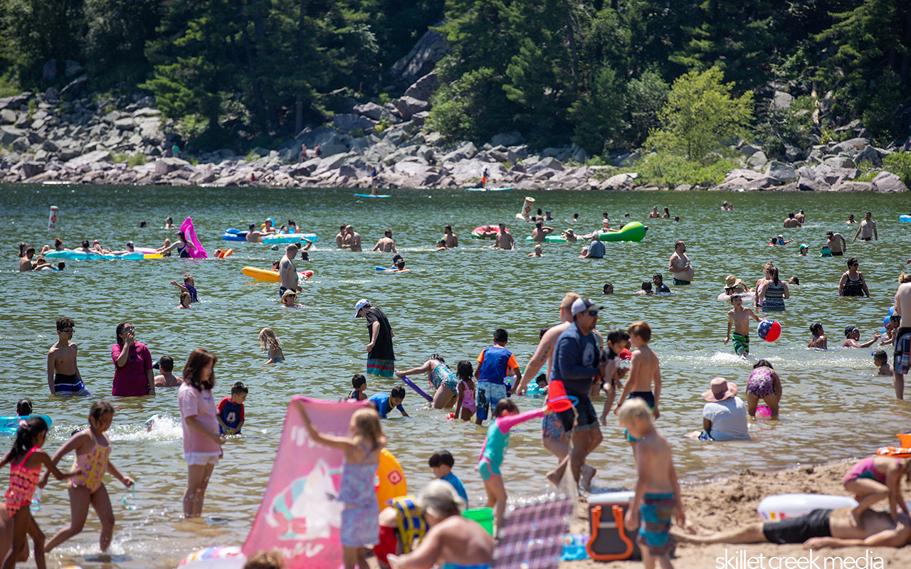 Busy Devil's Lake Beach