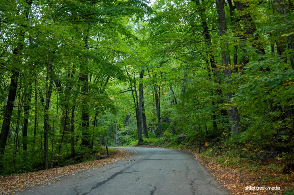 Devil's Lake State Park entrance road.