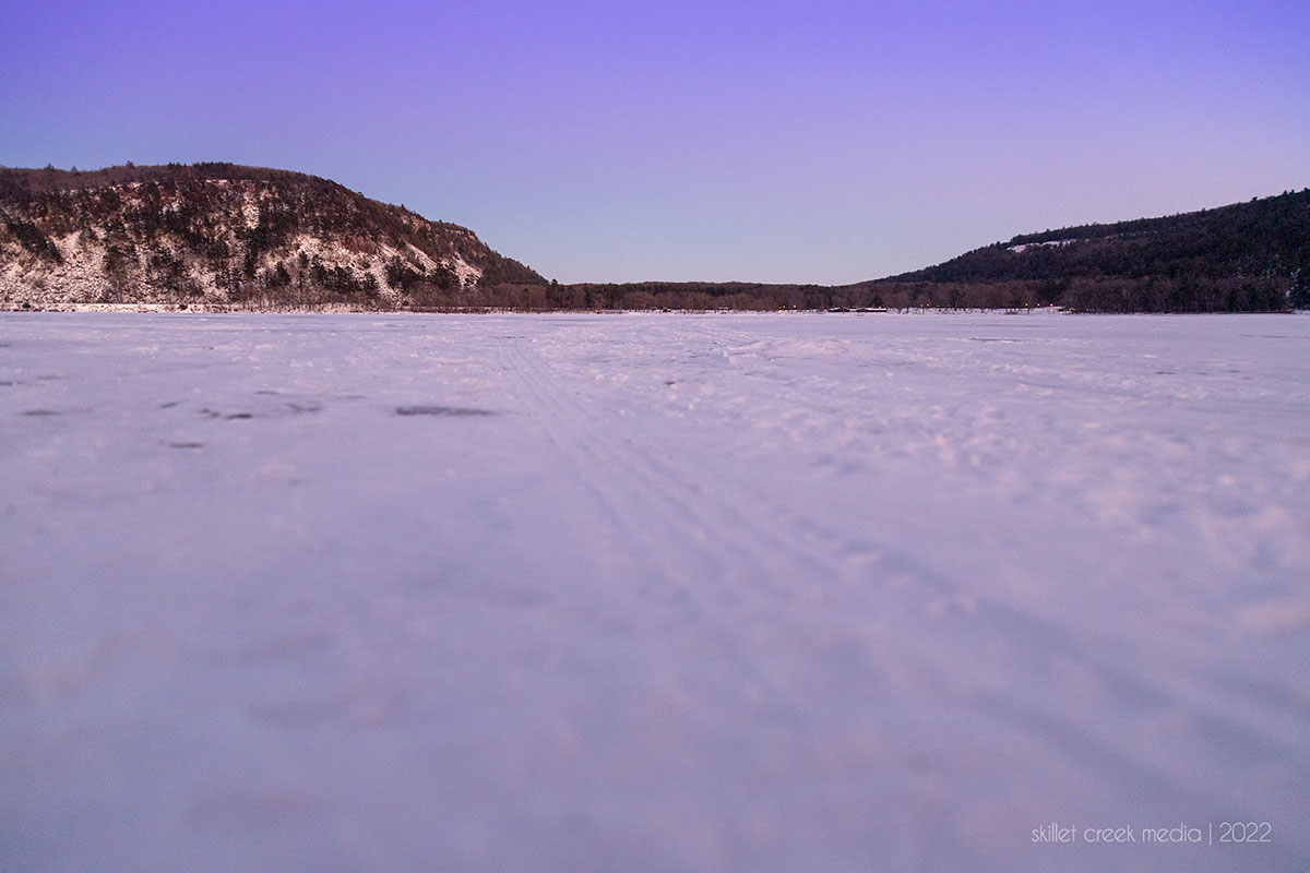 Frozen Devil's Lake in Winter