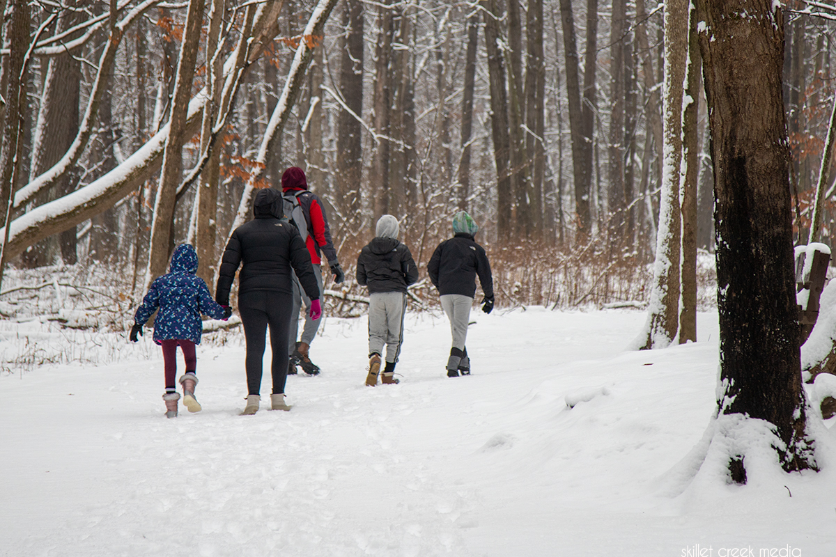 Family Hiking at Devil's Lake State Park