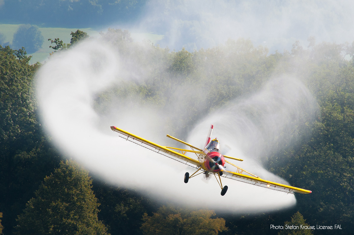 Plane Spraying Insecticide