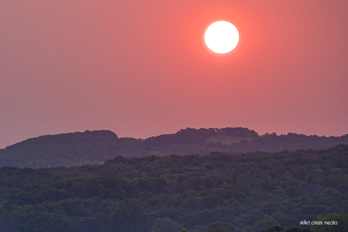 Sun over the bluffs