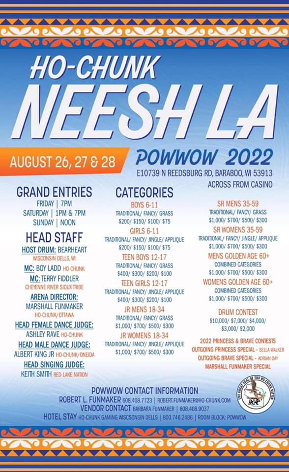 HoChunk Neesh La Powwow Returns Devil's Lake State Park Area Visitor