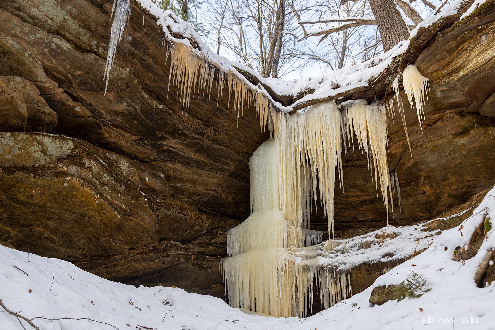 Ice in Fern Dell, Mirror Lake State Park
