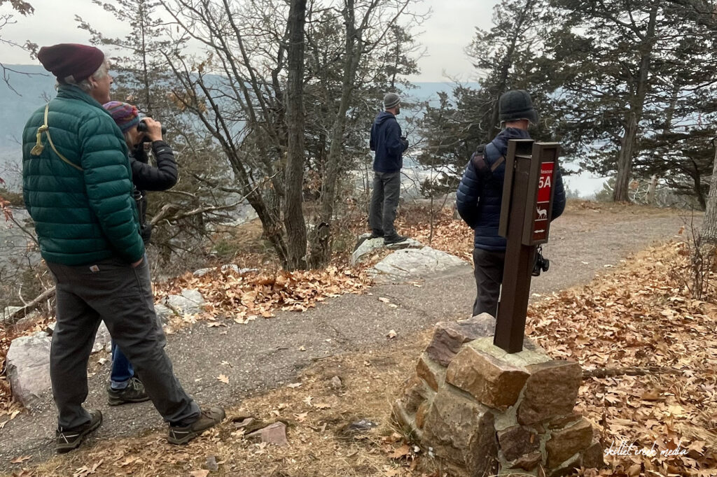 Birdwatchers on the East Bluff, Dec. 21. 