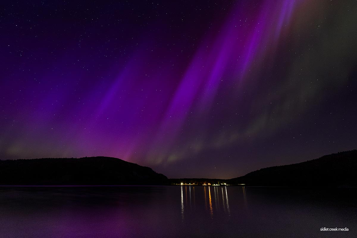 Northern Lights over Devil's Lake State Park.